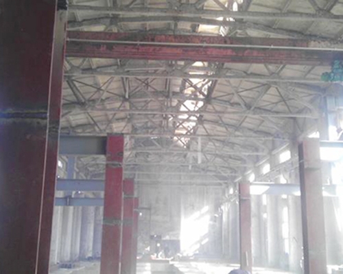 2012年11月榆社化工厂厂房屋架下弦杆碳纤维加固